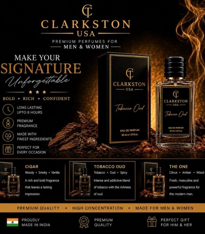Clarkston USA Tobacco Oud | Intense Tobacco, Oud & Spice Fragrance, 30ml